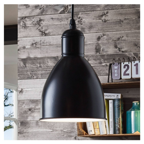 Vintage závesná lampa Priddy 1-pl čierna EGLO
