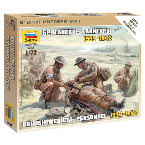 Wargames (WWII) figurky 6228 - British Medic Team (1:72) Zvezda