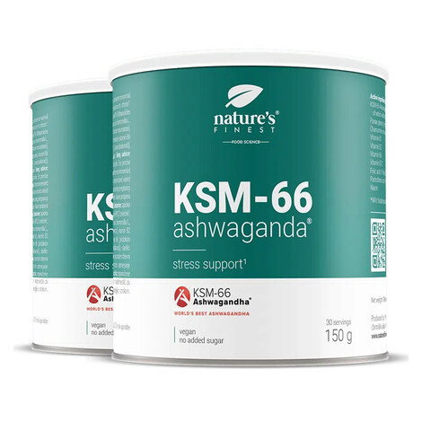 Nature's Finest KSM-66 Ashwagandha | KSM-66 kořen, ženšen + heřmánek | podpora stresu, nálady + 