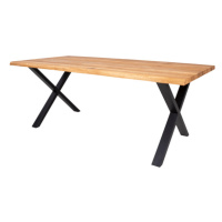 Sconto Jedálenský stôl TUELUN prírodná/čierna, šírka 200 cm