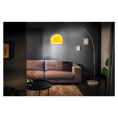 LuxD 16773 Dizajnová stojanová lampa Arch oranžová Stojanové svietidlo