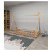 Domčeková detská posteľ zo smrekového dreva 90x200 cm v prírodnej farbe Panda – Kalune Design