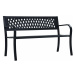 Záhradná oceľová lavička 125 cm čierna,Záhradná oceľová lavička 125 cm čierna