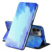 Apple iPhone 12 Pro Max, bočné puzdro, stojan, vzor maľby, Wooze Flashy Colors, farba/modrá