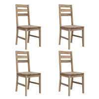 vidaXL Jedálenské stoličky 4 ks masívne akáciové drevo