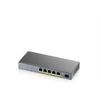 Zyxel GS1350-6HP, 6 Port managed CCTV PoE switch, long range, 60W, 802.3BT