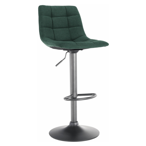 Barová stolička, zelená/čierna, LAHELA Tempo Kondela