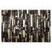 Hnedo-zlatý patchwork koberec z hovädzej kože 160 × 230 cm ARTVIN, 57755