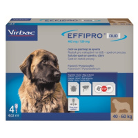 EFFIPRO DUO 402/120 mg spot-on pre psov XL (40-60 kg) 4,02 ml 4 pipety