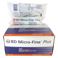 Microfine inzulínová striekačka 1ml U100 BD 100ks