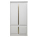 Svetlosivá šatníková skriňa s pántovými dverami z borovicového dreva 110x215 cm Organize – BePur