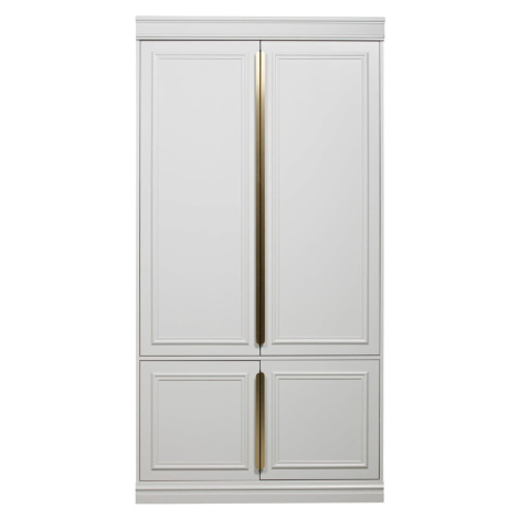 Svetlosivá šatníková skriňa s pántovými dverami z borovicového dreva 110x215 cm Organize – BePur BePureHome