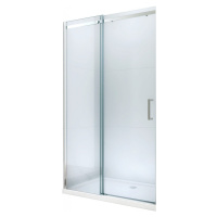 MEXEN - Omega posuvné sprchové dvere 130, transparent, chróm so sadou pre niku 825-130-000-01-00