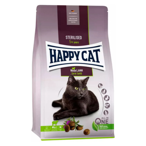 Happy Cat SUPREME - Sterilised Weide-Lamm/Jahňacie granule pre kastrované mačky 1,3kg