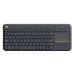 Logitech K400 Plus - Wireless Touch Keyboard - BLACK - SK/CZ