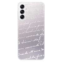 Odolné silikónové puzdro iSaprio - Handwriting 01 - white - Samsung Galaxy A14 / A14 5G