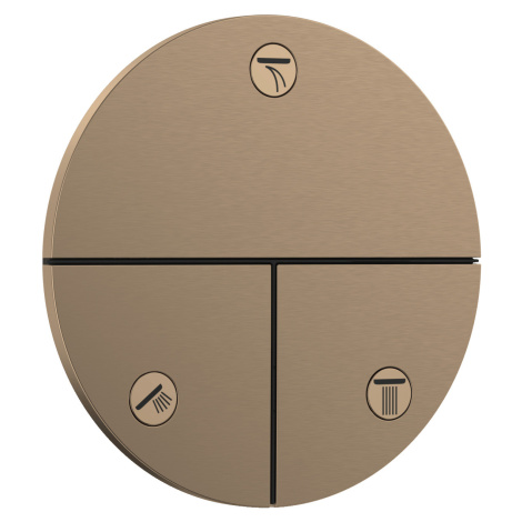 Ventil Hansgrohe ShowerSelect Comfort S bez podomietkového telesa kartáčovaný bronz 15558140