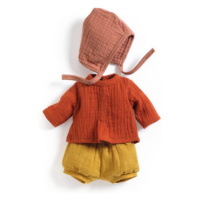 Pomea - oranžová košieľka a šortky pre bábiky