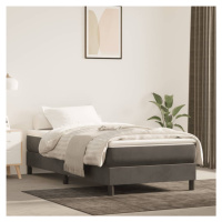 vidaXL Posteľný rám na boxspring tmavosivý 80x200 cm zamat