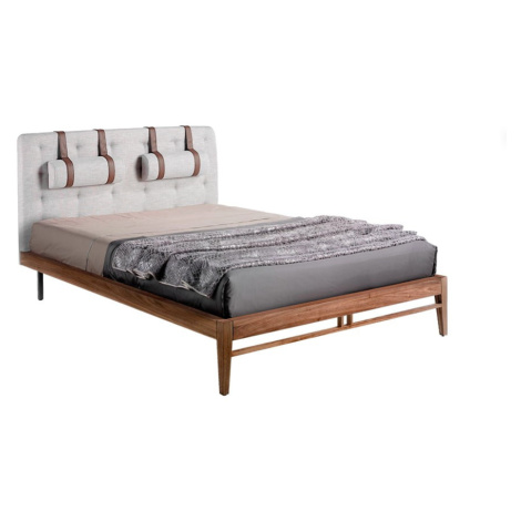 Estila Jedinečná manželská posteľ Forma Moderna z dreva sivá 210cm