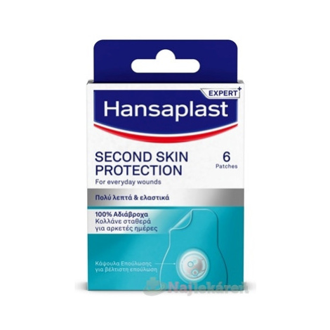 HANSAPLAST Second skin protection hydrokoloidná náplasť 72 x 35 mm 6 ks