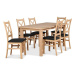 Jedálenský set Kasper-6x stolička,stôl rozklad,dub sonoma,čierna