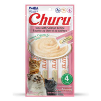 Inaba Churu Pyré cat maškrta pre mačky Tuniak s lososom 4tuby 56g