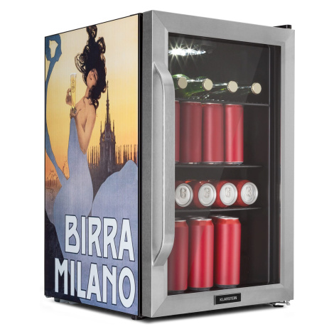 Klarstein Beersafe 70 Birra Milano Edition, chladnička, 70 l, 3 police, panoramatické sklenené d