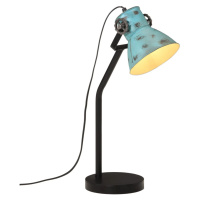 vidaXL Stolová lampa 25 W šmuhovaná modrá 17x17x60 cm E27