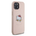 Hello Kitty PU Kitty Asleep Logo MagSafe Zadný Kryt pre iPhone 15 Pink