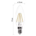 LED žiarovka Emos ZF32203, E14, 4W, sviečka, teplá biela