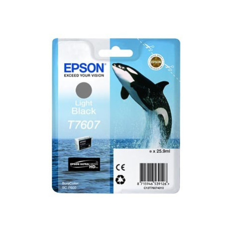 Epson T7607 T76074010 svetle čierna (light black) originálna cartridge