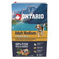 ONTARIO Dog Adult Medium fish & rice granule pre psov 2,25 kg