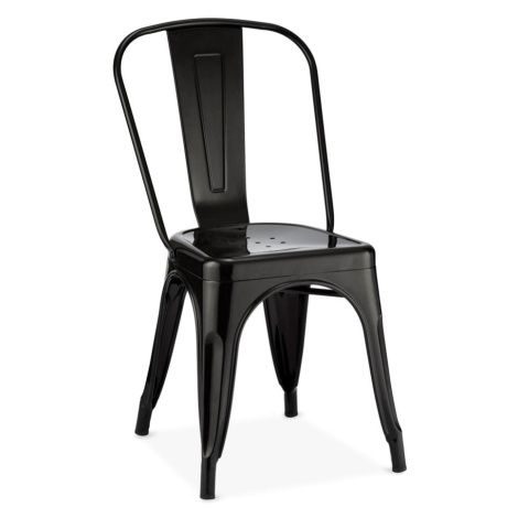 Čierne kovové jedálenské stoličky v súprave 2 ks Korona – Furnhouse