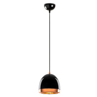 Závesné svietidlo v čiernej a zlatej farbe s kovovým tienidlom ø 17 cm Mugo – Opviq lights