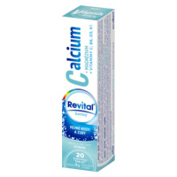 REVITAL Calcium + magnézium + vitamíny C, B6, D3, K1 20 šumivých tabliet