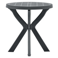 vidaXL Bistro stolík antracitový Ø70 cm plastový