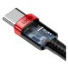 Baseus Cafule CATKLF-AL91, 100W PD2.0 USB-C na USB-C 20V/5A, 2m, červeno-čierne