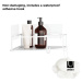 Biele rohové samodržiace oceľové kúpeľňové poličky 2 ks Cubiko – Umbra