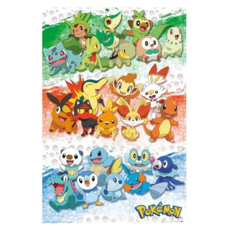 Plagát Pokémon - First Partners (90)