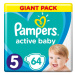 PAMPERS Active Baby Plienky S5, 11-16 kg, 64 ks