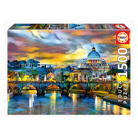 Puzzle St. Peter´s Basilica and the St. Angelo Bridge Educa 1500 dielov a Fix lepidlo