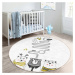 Biely detský koberec ø 80 cm Comfort – Mila Home
