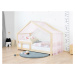 Benlemi Ľahká šifónová strieška na domčekove posteľe s predným štítom Zvoľte farbu: Ružová
