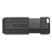 Verbatim USB flash disk, USB 2.0, 64GB, PinStripe, Store N Go, černý, 49065, USB A, s výsuvným k