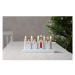 Biely vianočný LED svietnik Star Trading Julia, dĺžka 28 cm