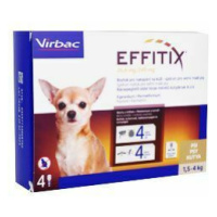 Effitix pre psov Spot-on XS (1,5-4 kg )4 pipety 2 + 1 zadarmo