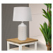 Biela keramická stolová lampa s textilným tienidlom (výška 47 cm) Point – Mauro Ferretti