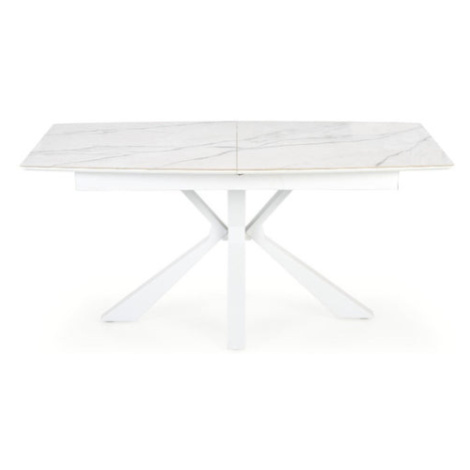 Jedálenský stôl Valdevar rozkladací 160-200x78x89 cm (biela)