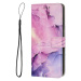 Diárové puzdro na Oppo A98 5G Marble Book fialové